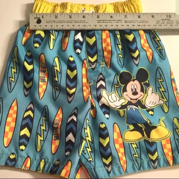 Disney Mickey Mouse Swim Trunks Size 2T - Picture 4 of 8